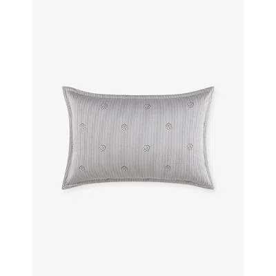 Hugo Boss Double B-print Standard Cotton Oxford Pillowcase Grey