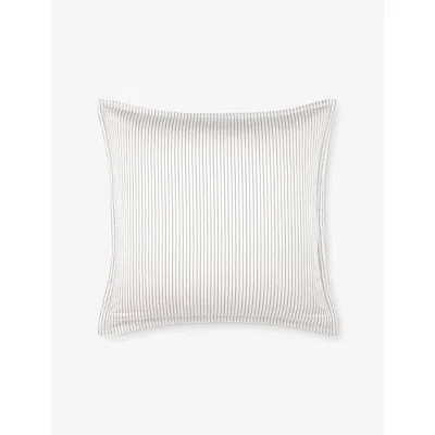 Hugo Boss Double B Striped Cotton-sateen Oxford Pillowcase 65cm X 65cm Grey