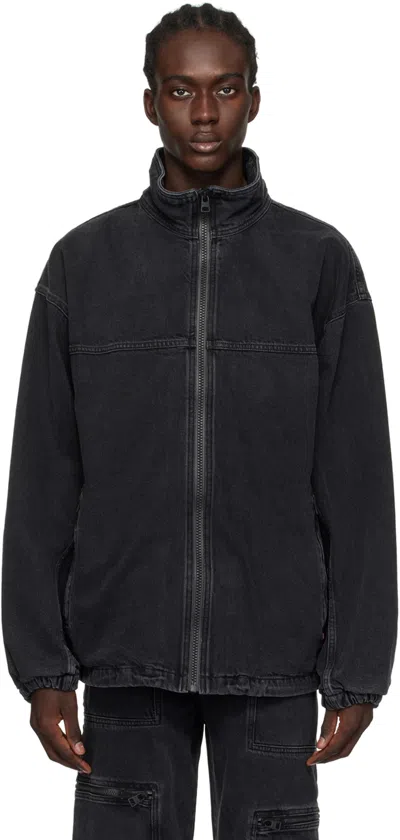 Hugo Boss Grey Faded Denim Jacket In Dark Grey 023