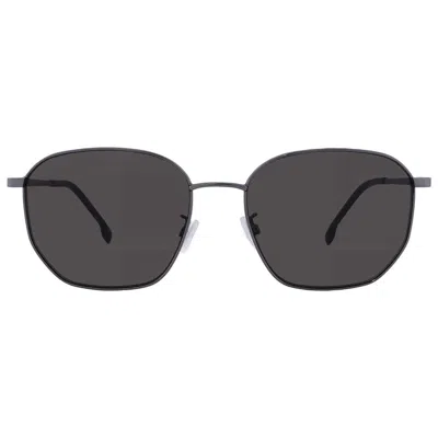 Hugo Boss Grey Geometric Men's Sunglasses Boss 1673/f/sk 0kj1/ir 57 In Gray