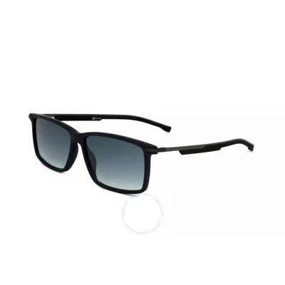Hugo Boss Grey Gradient Rectangular Men's Sunglasses Boss 1202/s 003 58 In Black