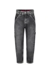 Hugo Boss Grey Jeans For Boy With Logo In Grey