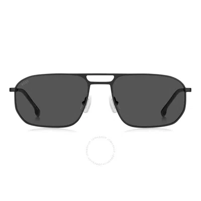 Hugo Boss Boss 59mm Rectangular Sunglasses In Matte Black