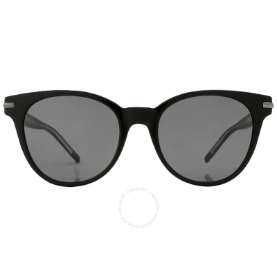Hugo Boss Grey Oval Ladies Sunglasses Boss 1267/s 0807/ir 53 In Black / Grey