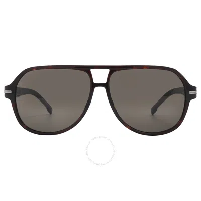 Hugo Boss Grey Pilot Men's Sunglasses Boss 1507/s 0086/ir 59 In Brown