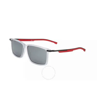 Hugo Boss Grey Rectangular Men's Sunglasses Boss 1202/s 0riw 58 In Gray