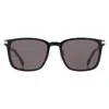 Hugo Boss Grey Rectangular Men's Sunglasses Boss 1406/f/sk 02m2/ir 57 In Black