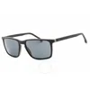 Hugo Boss Grey Rectangular Men's Sunglasses Boss 1556/o/s 0o6w/ir 57 In Black / Grey