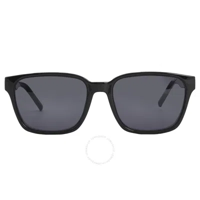 Hugo Boss Grey Rectangular Men's Sunglasses Hg 1162/s 0807/ir 57 In Black / Grey