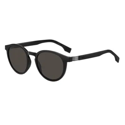 Hugo Boss Grey Round Men's Sunglasses Boss 1575/s 0807 Ir In Black
