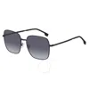 Hugo Boss Grey Shaded Square Unisex Sunglasses Boss 1613/f/sk 0003/9o 59