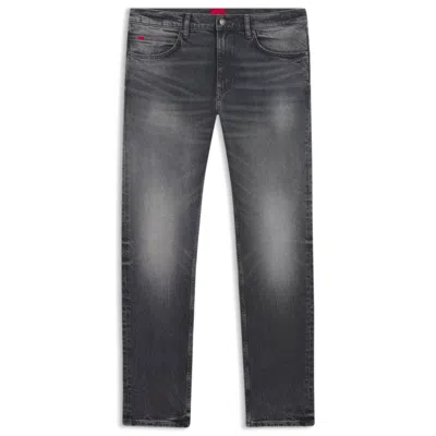 Hugo Boss Grey Slim-fit Jeans In Stretch Denim In Gray