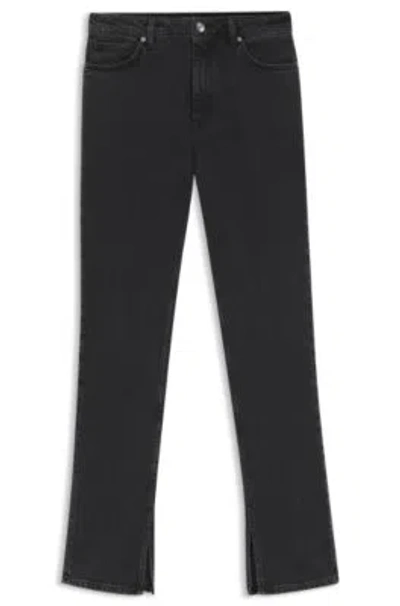Hugo Boss Grey Slim-fit Jeans In Stretch Denim In Gray