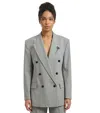 Hugo Boss Grey Solid Notched Lapel Blazer In Gray