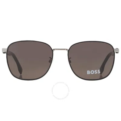Hugo Boss Grey Sport Men's Sunglasses Boss 1407/f/sk 085k/ir 58 In Black