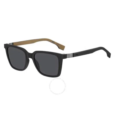 Hugo Boss Grey Sport Men's Sunglasses Boss 1574/s 00wm/ir 53 In Black