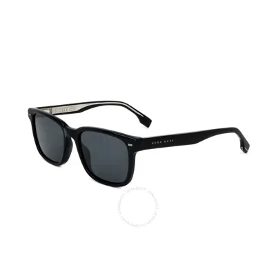 Hugo Boss Grey Square Men's Sunglasses Boss 1320/s 0284 52 In Black