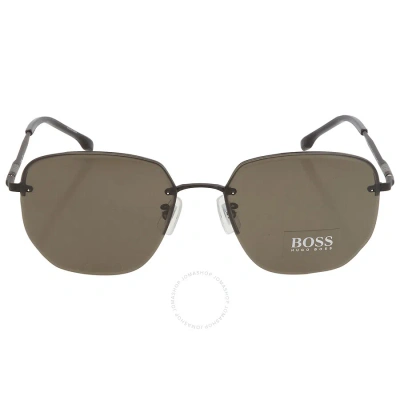 Hugo Boss Grey Square Men's Sunglasses Boss 1344/f/sk 0003/ir 60 In Black / Grey