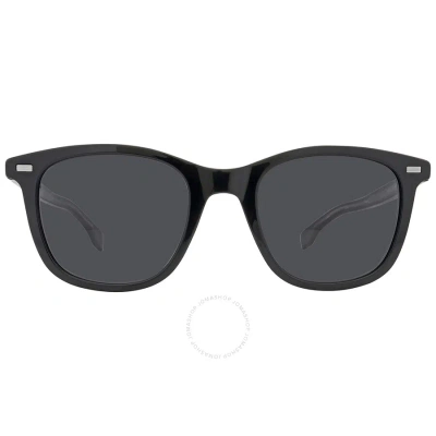 Hugo Boss Grey Square Men's Sunglasses Boss 1366/s 0807/ir 51 In Black / Grey