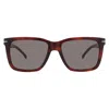 Hugo Boss Grey Square Men's Sunglasses Boss 1598/s 0ex4/ir 55 In Brown