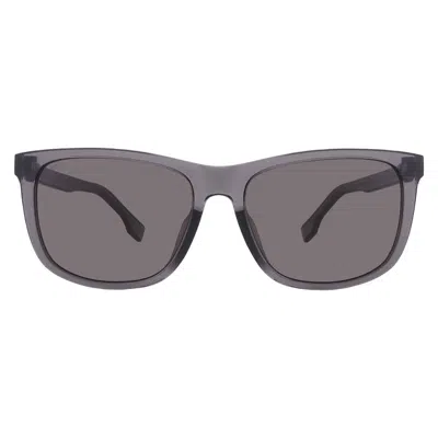 Hugo Boss Grey Square Men's Sunglasses Boss 1617/f/s 0kb7/ir 59 In Black