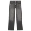 Hugo Boss Grey Straight-fit Jeans In Rigid Denim In Gray