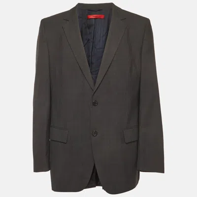 Pre-owned Hugo Boss Grey Wool Single Breasted Aamon/hago Blazer Xxl In Gray