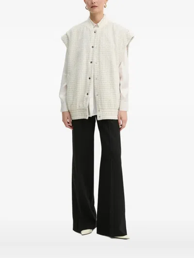 Hugo Boss Grid-pattern Jacket In Neutral