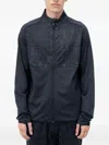 Hugo Boss Grid Zip-up Sweater In Blue