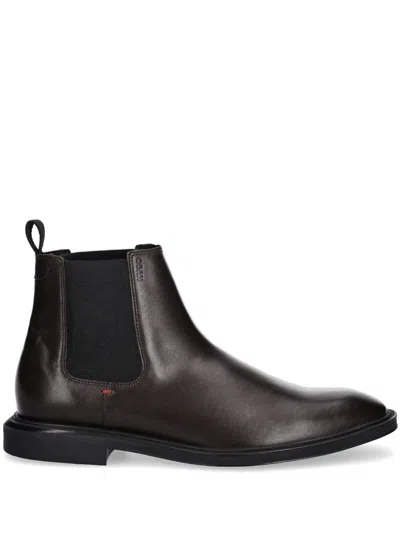 Hugo Boss Gryff Boots In Brown