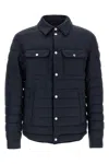 Hugo Boss Quilted Shirt-collar Padded Jacket In Blue