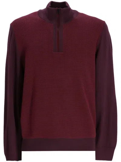 Hugo Boss H-dambino Virgin-wool Jumper In Red