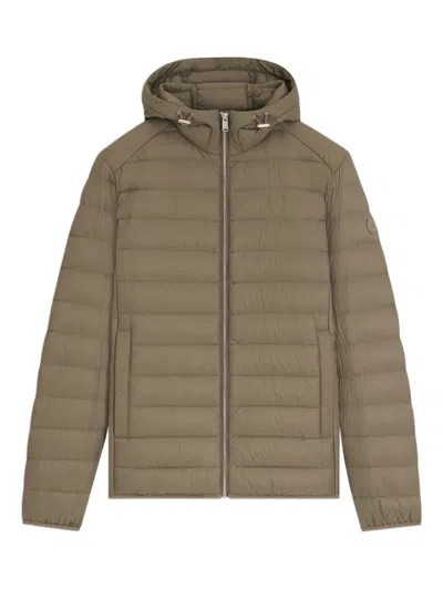 Hugo Boss H-dimeo Hooded Quilted Jacket In Brown
