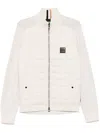 Hugo Boss Quilted Panelled Jacket In 131 Beige