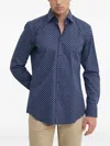 Hugo Boss H-hank-kent Patterned Shirt In Blue