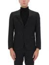 Hugo Boss Boss Black Wool-blend Jacket In Black