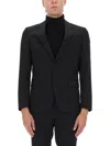 Hugo Boss Boss Black Wool-blend Jacket In Black