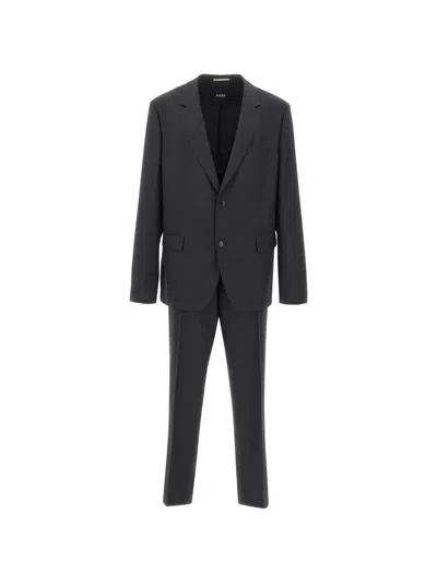Hugo Boss H-houston Notch-lapel Two-button Suit In Black
