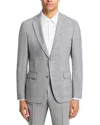 Hugo Boss H-huge Tonal Plaid Stretch Wool Slim Fit Suit In Gray