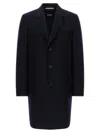 Hugo Boss Button Single-breasted Coat In Black