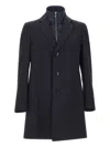 Hugo Boss Boss Boss Black Coat With Inner Vest In Black