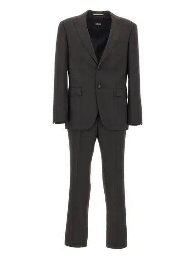 Hugo Boss H-jeckson Two-button Suit In Brown