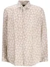 Hugo Boss H-joe Floral-print Shirt In Neutrals