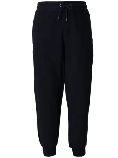 Hugo Boss Tapered Cotton-blend Track Pants In Black
