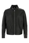 Hugo Boss Regular-fit Jacket In Grained Leather