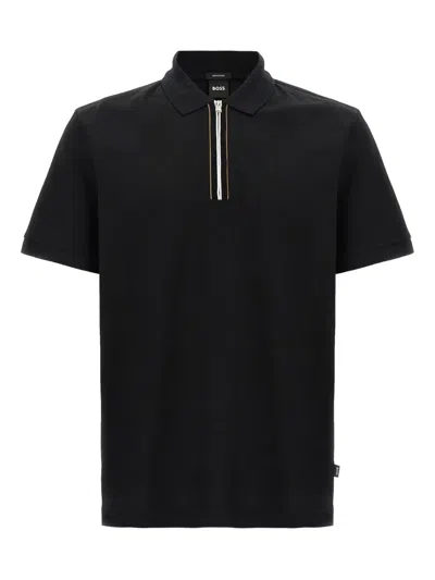 HUGO BOSS HALF-ZIP SHORT-SLEEVE POLO SHIRT