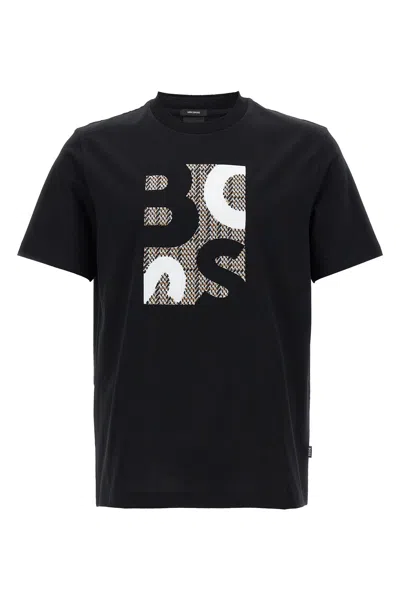 Hugo Boss Logo-detail Cotton T-shirt In Black