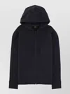 Hugo Boss Mens Dark Blue Branded Pouch-pocket Stretch-jersey Hoody Xl In Black
