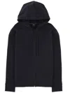 Hugo Boss Mens Dark Blue Branded Pouch-pocket Stretch-jersey Hoody Xl In Blue