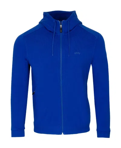 Hugo Boss Hadiko Zip-up Hoodie In Blue